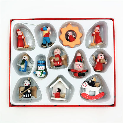 🎅Christmas tree decorations wooden pendants 🎄